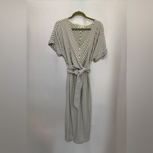 NWOT Anthropologie Black and White Midi Sundress with Dolman Sleeves